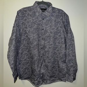 Grey Paisley Print Shirt